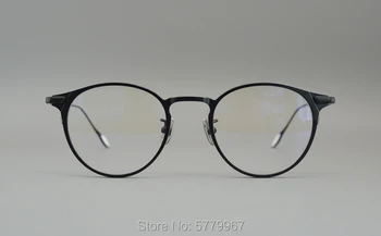 Marca de luxo Titânio Puro Olho Armações de Óculos para Mulheres Retro Rodada Prescrição de Óculos Homens Vintage Miopia Óptico Óculos
