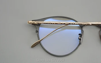 Marca de luxo Titânio Puro Olho Armações de Óculos para Mulheres Retro Rodada Prescrição de Óculos Homens Vintage Miopia Óptico Óculos