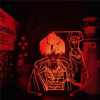 Matar Perseguição Anime da Noite do DIODO emissor de Luz Yoon Bum 3D Lâmpada de Acrílico Ilusão Mangá Estatueta abajur para Crianças, Casa, Decoração do Quarto