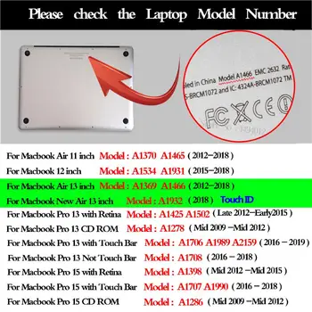 Matte Fosco Completo Caso de Laptop Para MacBook Air 13 A1932 Ar Retina 11 12 13.3 15 Para Mac 2019 Novo Pro De 13 de Toque do modelo de Barra A2159