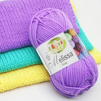 Melissa fio acrílico Premium de fios de lã para DIY de tricô e crochê (1u * 100g) multa de lã para tricô crochê moer lã