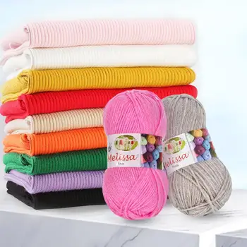 Melissa fio acrílico Premium de fios de lã para DIY de tricô e crochê (1u * 100g) multa de lã para tricô crochê moer lã