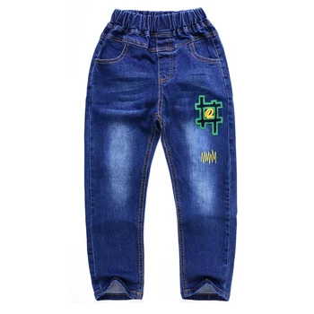 Meninos jeans plus veludo 2021 outono e inverno para crianças de calças no grande para crianças de inverno calças grossas