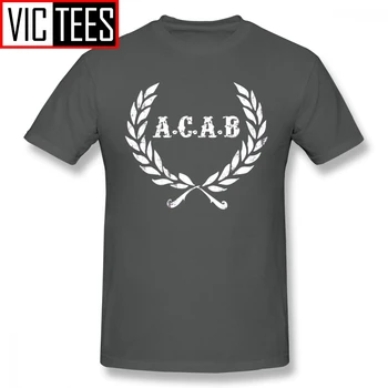 Mens Acab T-Shirts A C A B Futebol de ACAB de Futebol T-Shirt dos Homens Imprimir T-Shirt Algodão Engraçado Praia Tshirt
