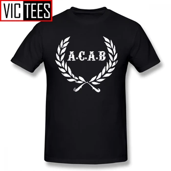 Mens Acab T-Shirts A C A B Futebol de ACAB de Futebol T-Shirt dos Homens Imprimir T-Shirt Algodão Engraçado Praia Tshirt