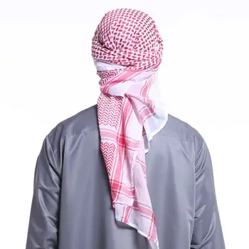 Mens Lenço Na Cabeça Turbante Chapéu Árabe Muçulmano Dubai Retro Geométricas Padrões De Ondulação De Jacquard Quadrada Xale Lenço Islâmico Hijab Bandana Da Cabeça
