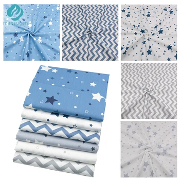Mensugen Estrelas Chevron Sarja de Algodão Tecido por Medidores para Patchwork Quilting Bebê roupa de Cama Cobertor de Costura Pano de Material