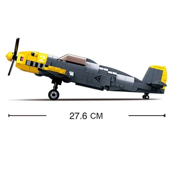 Militar WW2 Forças aéreas de Caças BF 109 Avião Blocos de Construção do Exército da Arma de Guerra Avião Modelo Clássico de DIY de Brinquedos Para Crianças de Presente