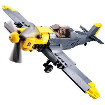 Militar WW2 Forças aéreas de Caças BF 109 Avião Blocos de Construção do Exército da Arma de Guerra Avião Modelo Clássico de DIY de Brinquedos Para Crianças de Presente