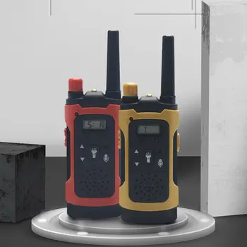 Mini 80-100M Crianças Walkie Talkies Brinquedo de Criança Eletrônicos Rádio Voz de Interfone Brinquedo ao ar livre Visor LCD de Walkie Talkies de Brinquedo