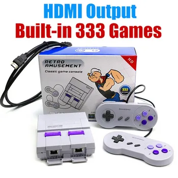 Mini HDMI Família de TV de Bolso, e os Jogadores de jogos de Vídeo Retro Console ForNES 8 Bits Escolha de Jogos Construído-em 333 Jogos de Doul Gamepads