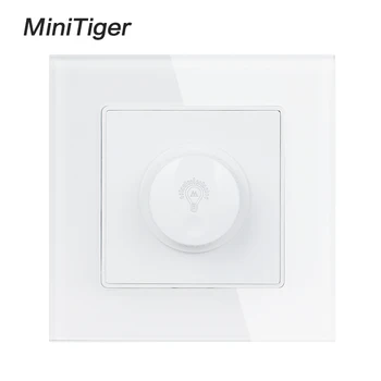 Minitiger Lâmpada Dimmer Regulador Apenas Para o DIODO emissor de Luz do Bulbo de Luxo Crystal Painel de Vidro, Parede, Interruptor de Luz, Interruptor 16A 0~300W