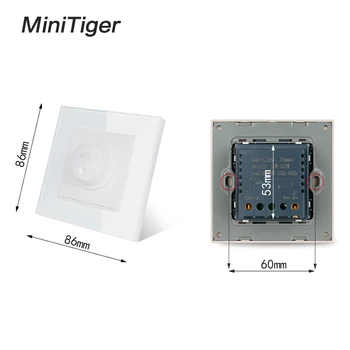 Minitiger Lâmpada Dimmer Regulador Apenas Para o DIODO emissor de Luz do Bulbo de Luxo Crystal Painel de Vidro, Parede, Interruptor de Luz, Interruptor 16A 0~300W