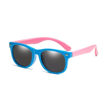 Miúdos novos Óculos Polarizados TR90 de Meninos Meninas de Óculos de Sol de Silicone de Segurança de Moda de Óculos de Presente Para as Crianças do Bebê UV400 Óculos