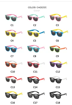 Miúdos novos Óculos Polarizados TR90 de Meninos Meninas de Óculos de Sol de Silicone de Segurança de Moda de Óculos de Presente Para as Crianças do Bebê UV400 Óculos