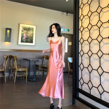 Moda Sereia Vestidos De Noite Sem Mangas Spaghetti Strap Mulheres De Vestido 2020 Novas Verão Strapless Vestido De Festa Elegante