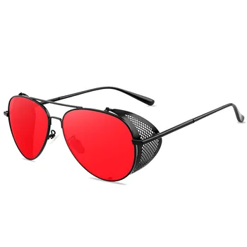 Moda Steampunk Óculos de sol de Marca Design de Homens, Mulheres do Vintage Metal Steam Punk óculos de Sol UV400 Tons de Óculos Gafas de Sol