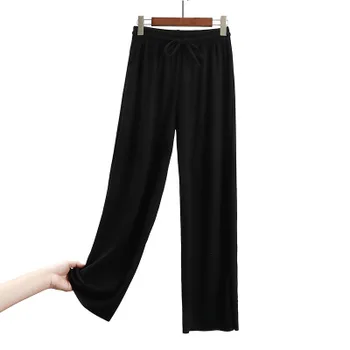 Moda casuais Novo cintura alta calças de cor sólida elástico calças para mulheres