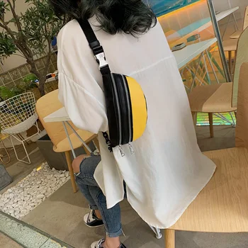 Moda das Mulheres de Cintura Sacos de Senhoras da Cadeia de Peito Saco de 2020 Sólido Nova Cintura de Pacotes de Saco Crossbody Útil Fanny Pack Banana Bolso Feminino