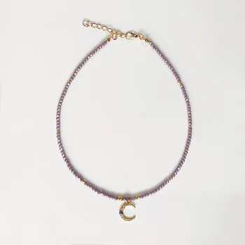 Moda facetado de cristal colar de missangas uma variedade de cores requintado pescoço acessórios presentes de aniversário para meninas estética da jóia
