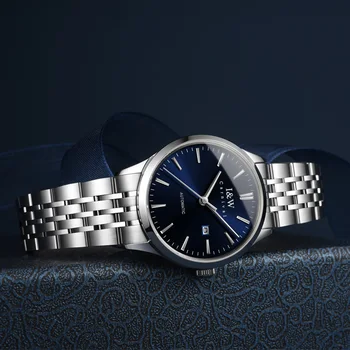 Moda relógio Mecânico para as mulheres de Topo da marca Suíça de I&W MIYOTA Movimento Automático do Relógio de Safira Calendário Impermeável Reloj