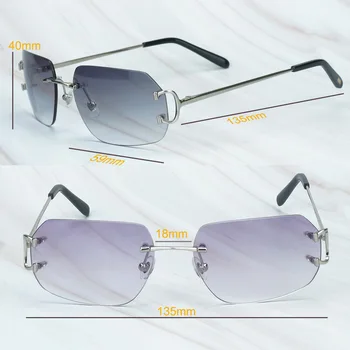 Moda Óculos de sol para Homens Designer de Óculos Mulheres de Alta Qualidade para Praia sem aro Carter Óculos de sol para a Condução de Luxo Tons