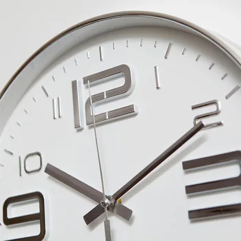 Moderno E Simples, Relógios De Parede De Sala Redonda Caixa Fina Decoração Da Casa Do Relógio De Parede Quarto Silencioso Relógio