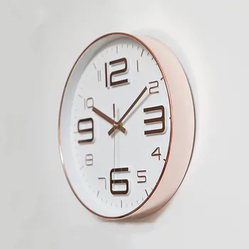 Moderno E Simples, Relógios De Parede De Sala Redonda Caixa Fina Decoração Da Casa Do Relógio De Parede Quarto Silencioso Relógio