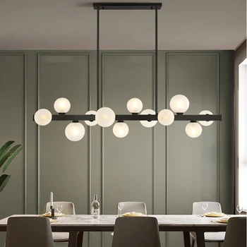 Moderno e minimalista led restaurante lustre luz de luxo criativo emissão de calor buraco magic bean lâmpada tira-bar e restaurante da lâmpada
