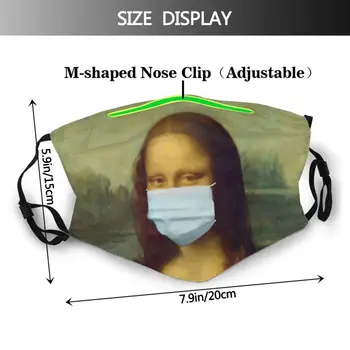Mona Lisa De Quarentena Homens Mulheres Reutilizáveis Máscara Facial Anti Névoa De Poeira Máscara Com Filtros De Proteção Tampa Do Respirador Boca Abafar