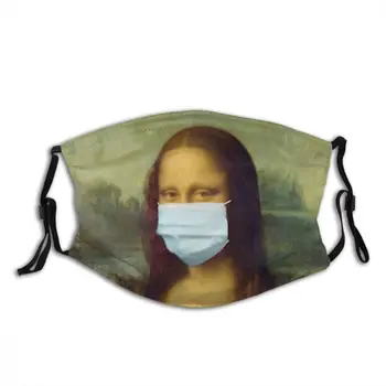 Mona Lisa De Quarentena Homens Mulheres Reutilizáveis Máscara Facial Anti Névoa De Poeira Máscara Com Filtros De Proteção Tampa Do Respirador Boca Abafar