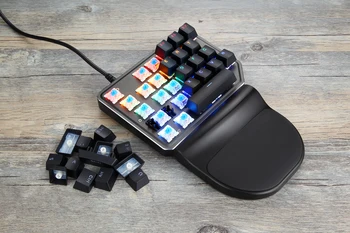 Motospeed teclado Mecânico K27 27 Teclas de Mão Única luz de fundo Gaming Keyboard Mouse Conjunto de móveis controlador de jogo PUBG