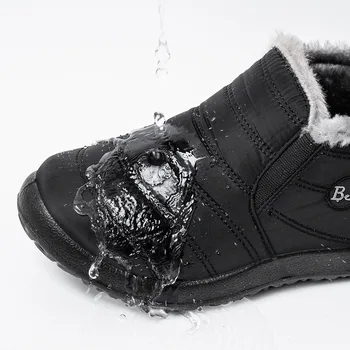 Mulheres Botas De Se Manter Aquecido No Inverno Sapatos De Mulher Impermeável Botas De Neve Com A Pele No Inverno Botas Mujer Ankle Boots Feminina Plus Size 35-47