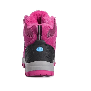Mulheres Inverno Quente Caminhadas Tornozelo Botas De Senhoras De Escalada De Montanha De Neve Sapatos De Desporto De Homens Antiderrapante Calçado Unissex