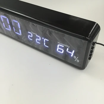 Multi-função eletrônica, mesa de cabeceira relógio Grande do LCD Digital do Grande Número de Parede, Relógio de Mesa despertador com Temperatura e Umidade