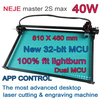 NEJE Mestre 2s Max 30W 40W 460 x 810MM Profissional de Máquina de gravação a Laser, corte a Laser - Lightburn - Bluetooth - Controle de Aplicativo