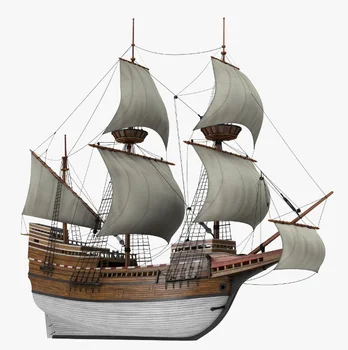 NIDALE Escala do Modelo 1/96 Clássico navio de madeira modelo de kit de Maio de flor de 1620 madeira de barco a vela MODELO SC