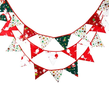 NOVOS 3.1 M 12flags Decoração de Natal de Tecido Bandeirolas de Festa Banner Foto Prop Personalizar o Quarto de Decoração de Jardim Garland
