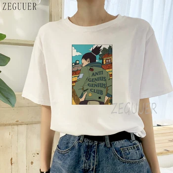 Naruto Anime Que Um Arrastar Estética T-Shirt De Moda Casual Manga Curta T-Shirt Ulzzang Kawaii Mulheres Streetwear Camisas Mujer