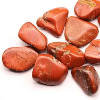 Natural jasper vermelho caiu pedras polidas cristais de quartzo minerais gemas decoração de jardim presentes finos 100g