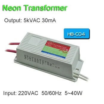 Neon Transformador Eletrônico HBC04 de Entrada 220V Saída 5KV 30mA 40W Carga de 4 Metros do Sinal de Néon do Fornecimento de Energia do Retificador frete Grátis