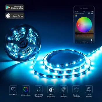 New LED WiFi Remote Controller Works with Alexa/Google Home Voice Control for 5050/3528 RGB LED Strip Lights Change/Dimmer/Timer