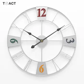 Nordic Grande Relógio de Parede Número de Suspensão Relógios Tranquila de Metal, Relógios de Parede Modernos Relógios de Decoração Para a Sala de 60CM