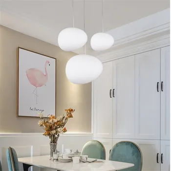 Nordic Pingente Luzes LED, lâmpadas de pingente redondo globo de Vidro Hanglamp para sala de estar, quarto de Luminaria Bar Cozinha Luminárias