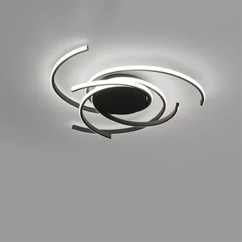 Nordic Preto Elegante 65cm Alumínio do DIODO emissor de Luz de Teto Luminária Decorativa Moderna Flush Montado Lâmpadas Para o Quarto da Sala de estar