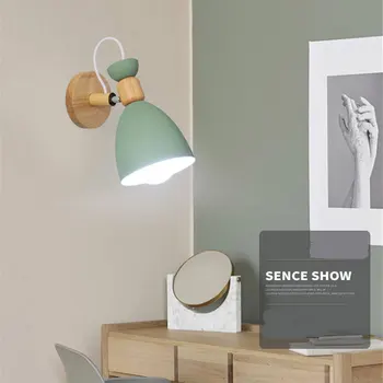 Nordic moderno macaron lâmpada de parede da personalidade criativa corredor, quarto de estudo único cabeça falante de ferro forjado sconce da lâmpada