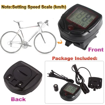 Nova Moda de Alta Qualidade, Durável e Portátil LCD à prova d'água Bicicleta Bicicleta Ciclo Computador Velocímetro Odômetro NR 16 Função 02#631