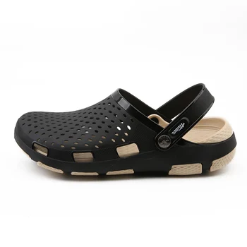 Nova Verão de Geléia de Calçados masculinos de Alta Qualidade Sapatos Casuais de Moda de Sandálias de Praia Oco Chinelos Homens Flip-Flops Luz Sandálias