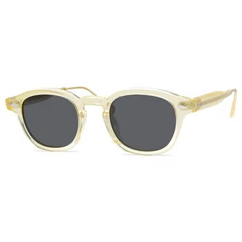 Nova York Marca o Designer Clássico Óculos de sol Polarizados para os Homens, as Mulheres de Alta Qualidade Acetato Quadrada de Óculos de Sol com Lentes UV400
