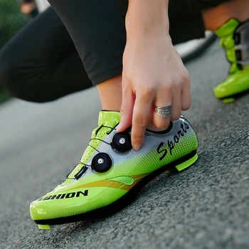Nova linha ascendente Original Sapatos de Mountain Bike Homens de BTT de Corridas de Bicicleta, Tênis Ultraleve Auto-fecho Sapatos de Ciclismo de Plus Size 47